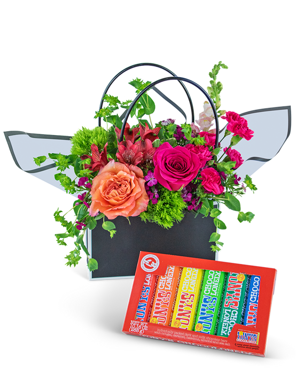 Chocolate-Covered Roses Blooming Tote Ensemble