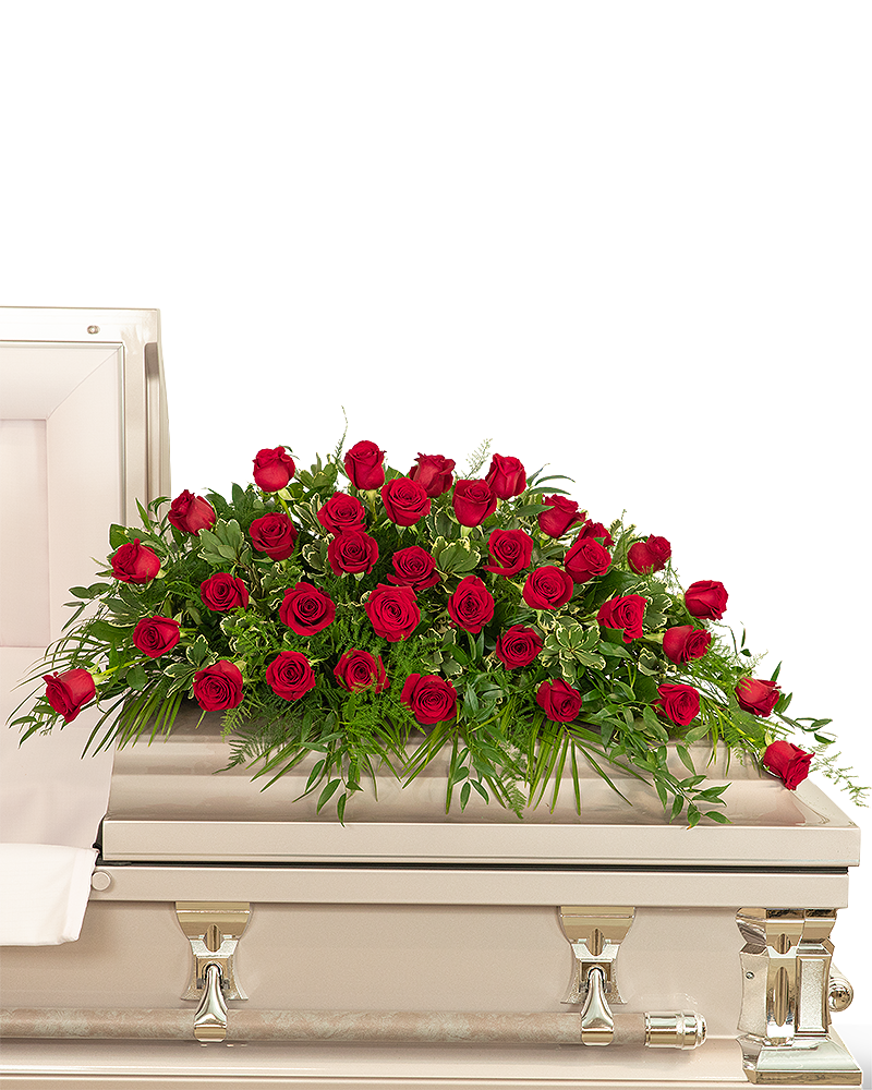 36 Red Roses Casket Spray