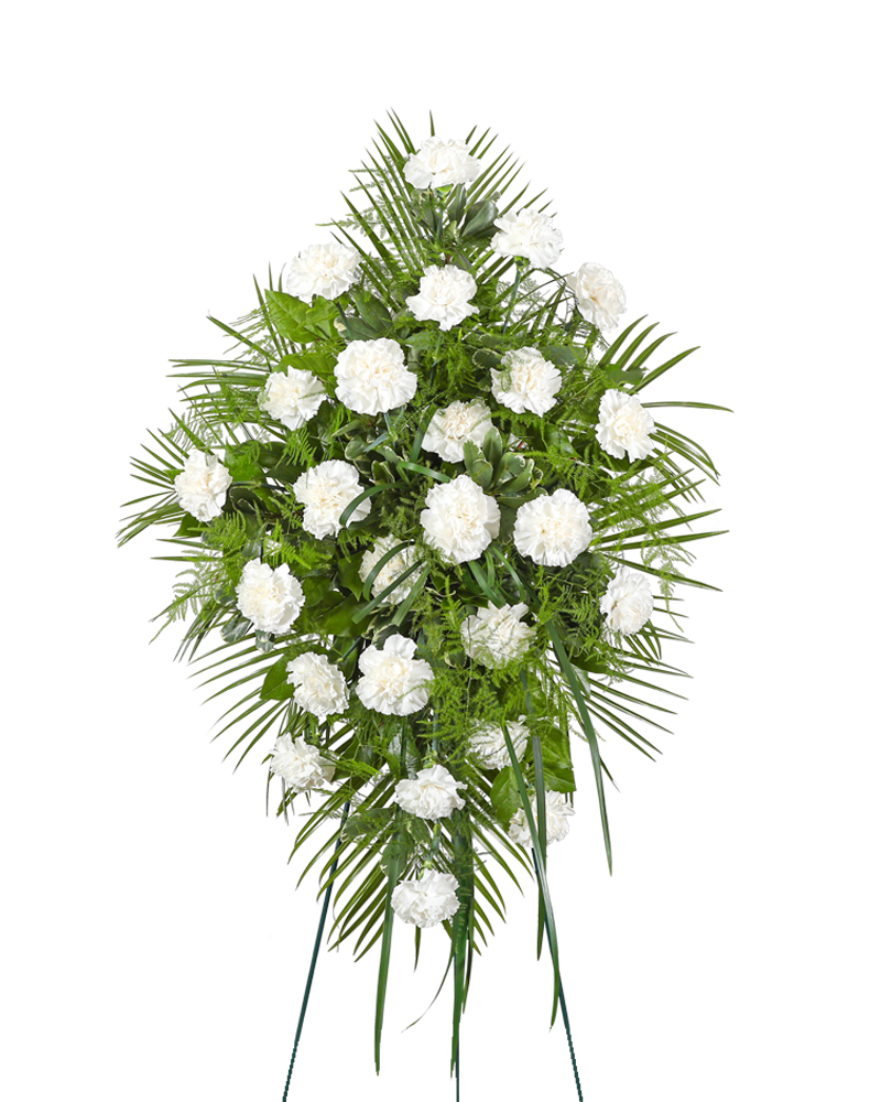 Peaceful in White Standing Spray