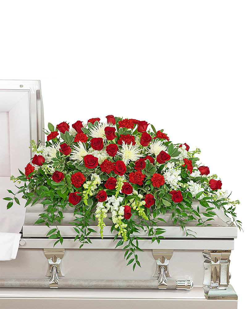 Serene Sanctuary Casket Spray