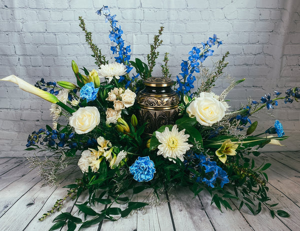 Always Remembered Sympathy Urn Arrangement