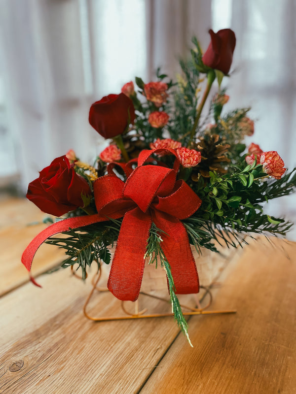 Sleigh of Cheer - Christmas Flower Arrangement