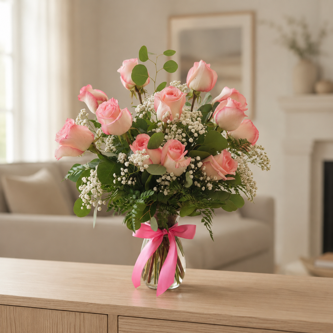 The Pink Promise in a warm home setting
